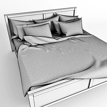 Cranberry Tulip Bed Set 3D model image 1 