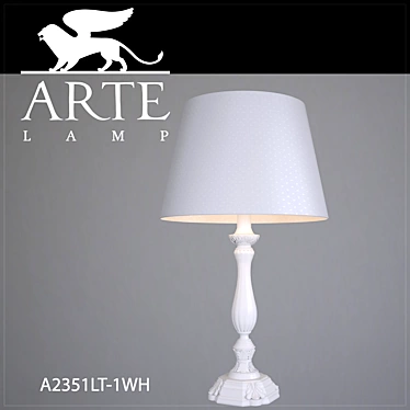  Elegant White Table Lamp 3D model image 1 