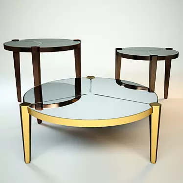 Luxury Fendi Casa Regina Coffee Tables 3D model image 1 
