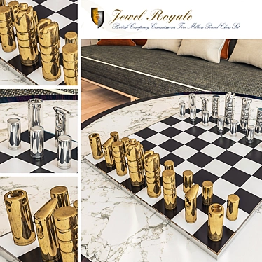 Regal Gem Chess Set 3D model image 1 