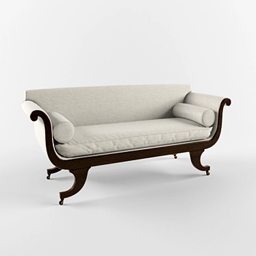 Classic V-Ray Couch 3D model image 1 