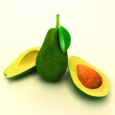 Artisanal Avocado Fruit Model 3D model image 1 