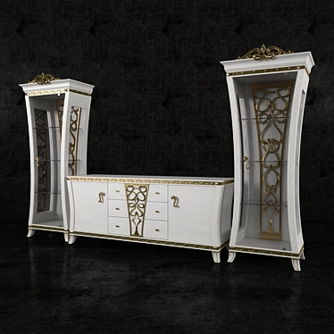 Gotha Pedestal Sideboard 3D model image 1 