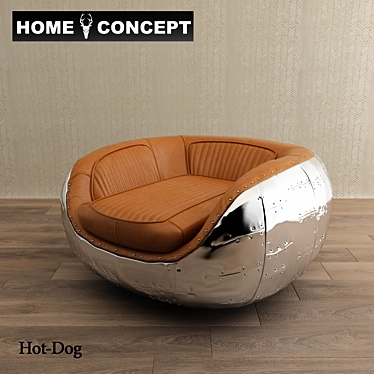 Leather Armchair: Stylish & Comfortable 3D model image 1 