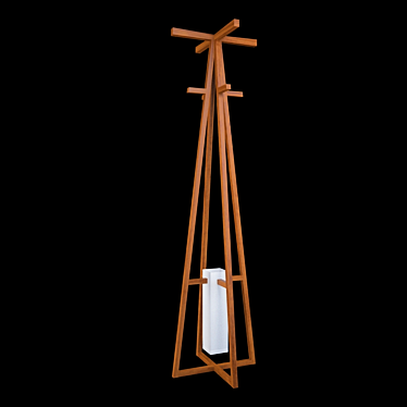 Wooden Juncal Floor Hanger 3D model image 1 