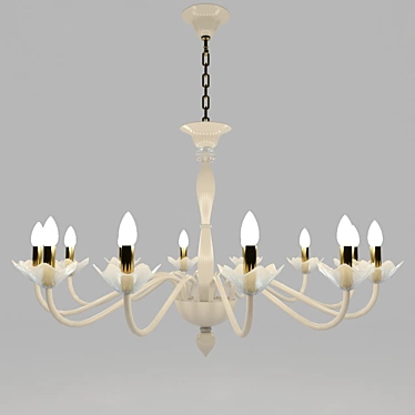 Ivory Enchant Chandelier 3D model image 1 