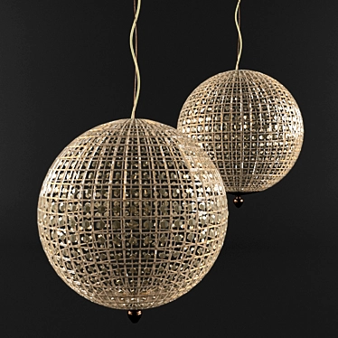Elegant Crystal Sphere Chandelier 3D model image 1 