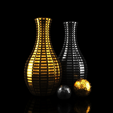 Textured Decorative Vase 3D model image 1 