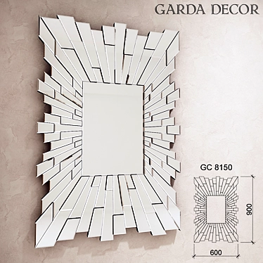 Garda Decor GC 8150 Mirror: Elegant Decor for Walls 3D model image 1 