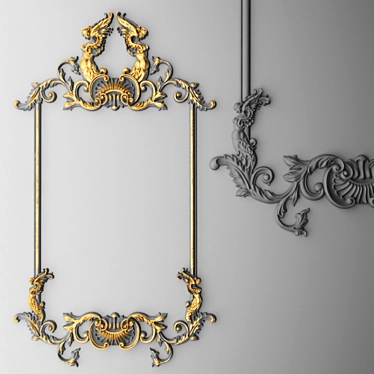 Elegant Stucco Frame 3D model image 1 