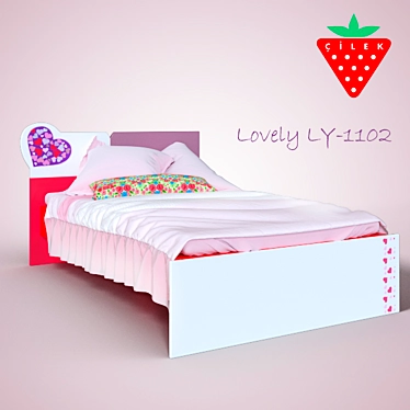 Elegant Cilek Lovely LY-1102 Bed 3D model image 1 