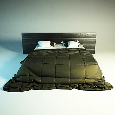 Luxurious Linen Bedding 3D model image 1 