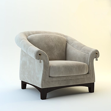 Elegant Brushed Classic Chair 3D model image 1 