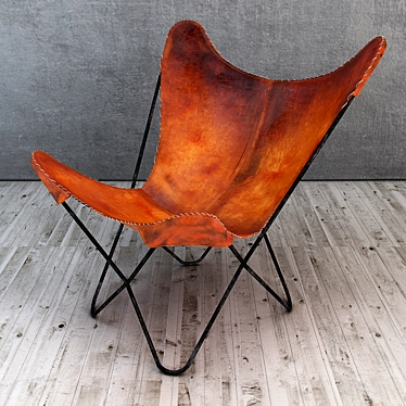 Butterfly Leather Chair by Loftdesigne 3D model image 1 