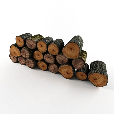  Rustic Log Wood for Crafts 3D model image 1 
