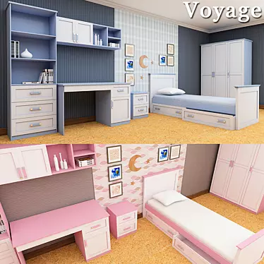 Voyage Kids Furniture Set 3D model image 1 