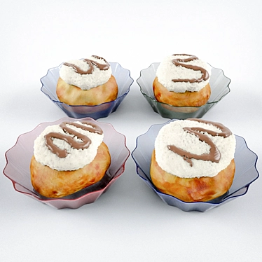 Creamy Delight Custard 3D model image 1 