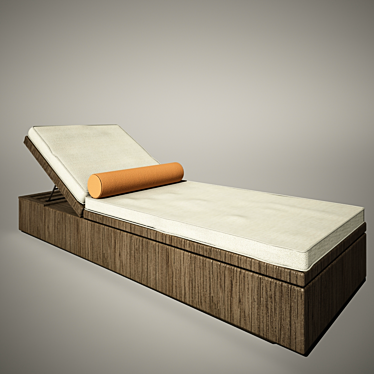 Relaxing Poolside Lounger 3D model image 1 