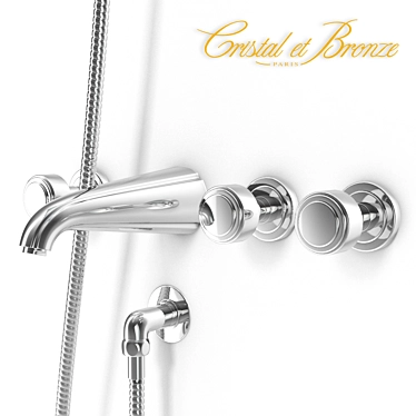 Cristal et Bronze Elegance Bath Set 3D model image 1 