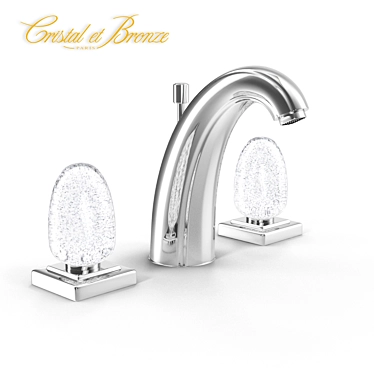 Elegant Bronze Crystal Art 3D model image 1 