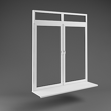 Durable Plastic Window: Brighten Your Space 3D model image 1 