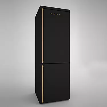 Sleek Smeg Fridge 3D model image 1 