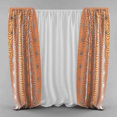 Patterned Curtains 3D model image 1 