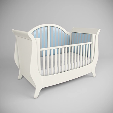 Oliver Sleigh Cot: Stylish and Versatile 3D model image 1 