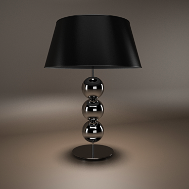 Sleek Black Chrome Table Lamp 3D model image 1 