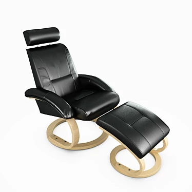 Realistic Lounge Chair: Luxury Comfort 3D model image 1 