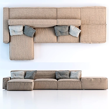 Elegant ISOLAGIORNO Sofa 3D model image 1 