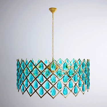 Elegant Crystal Chandelier 3D model image 1 