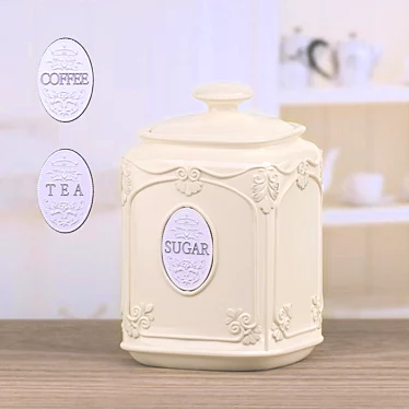 Sugar Tea Coffee Storage Jar 3D model image 1 