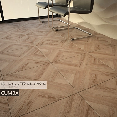 Kutahya Seramik Cumba Collection: Striking Floor Tiles 3D model image 1 