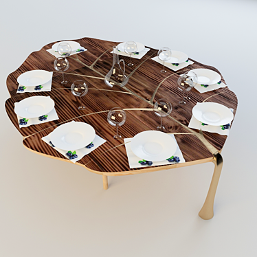Silk Leaf Table 3D model image 1 