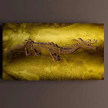 Dragon Guardian: Ornamental Wall Art 3D model image 1 