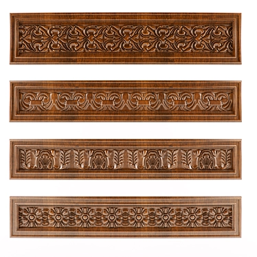 Carved Friezes Set 3D model image 1 