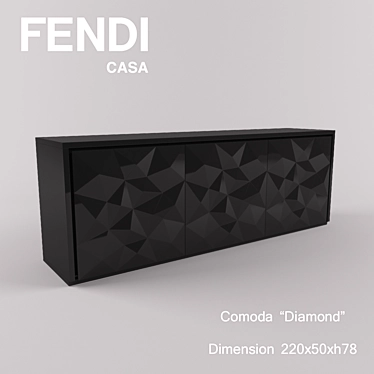 Fendi Diamond Comoda - Elegant and Functional 3D model image 1 