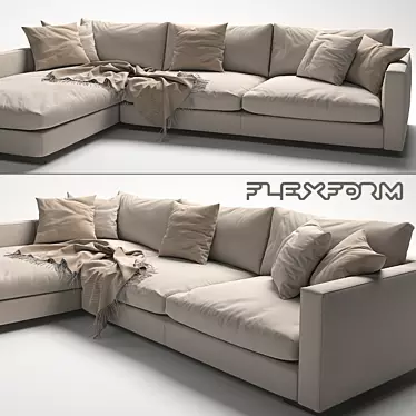 Luxurious Flexform Magnum Sofa 3D model image 1 