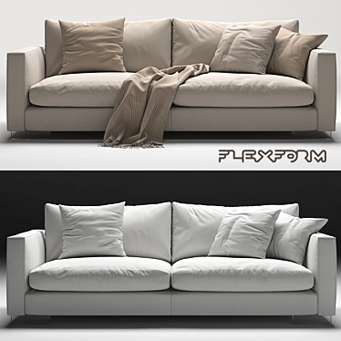 Flexform Magnum: Sleek and Spacious Sofa 3D model image 1 