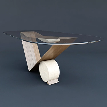 Elegant Valentino Dining Table 3D model image 1 