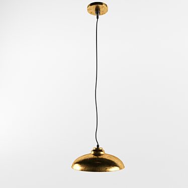 Elegant Copper Pendant Light 3D model image 1 