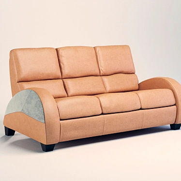 Modern Sofa: Textures and materials included. 3D model image 1 