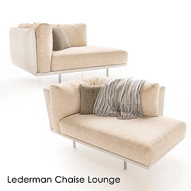 Elegant Lederman Chaise Lounge: A Perfect Blend of Style and Comfort! 3D model image 1 