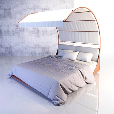 Futuristic Canopy Bed: Sleep in Style! 3D model image 1 