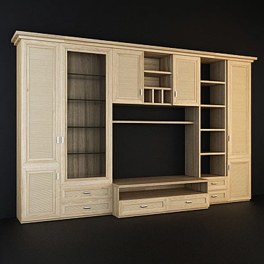 Stunning Lapis Stella Wall Unit 3D model image 1 