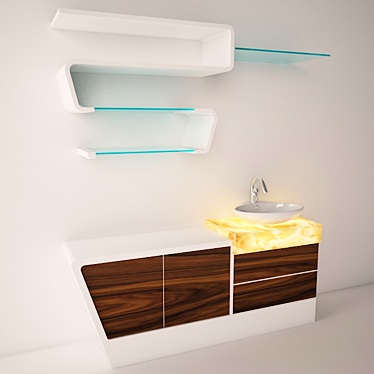 Luxury Living Room Wash Basin 3D model image 1 