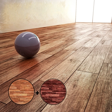 Dual-Texture Parquet Material 3D model image 1 