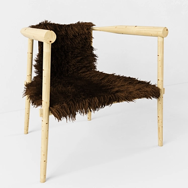Furry Comfort Chair 3D model image 1 
