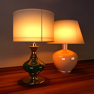 Title: Elegant Desk Lamp with Minimal Design 3D model image 1 